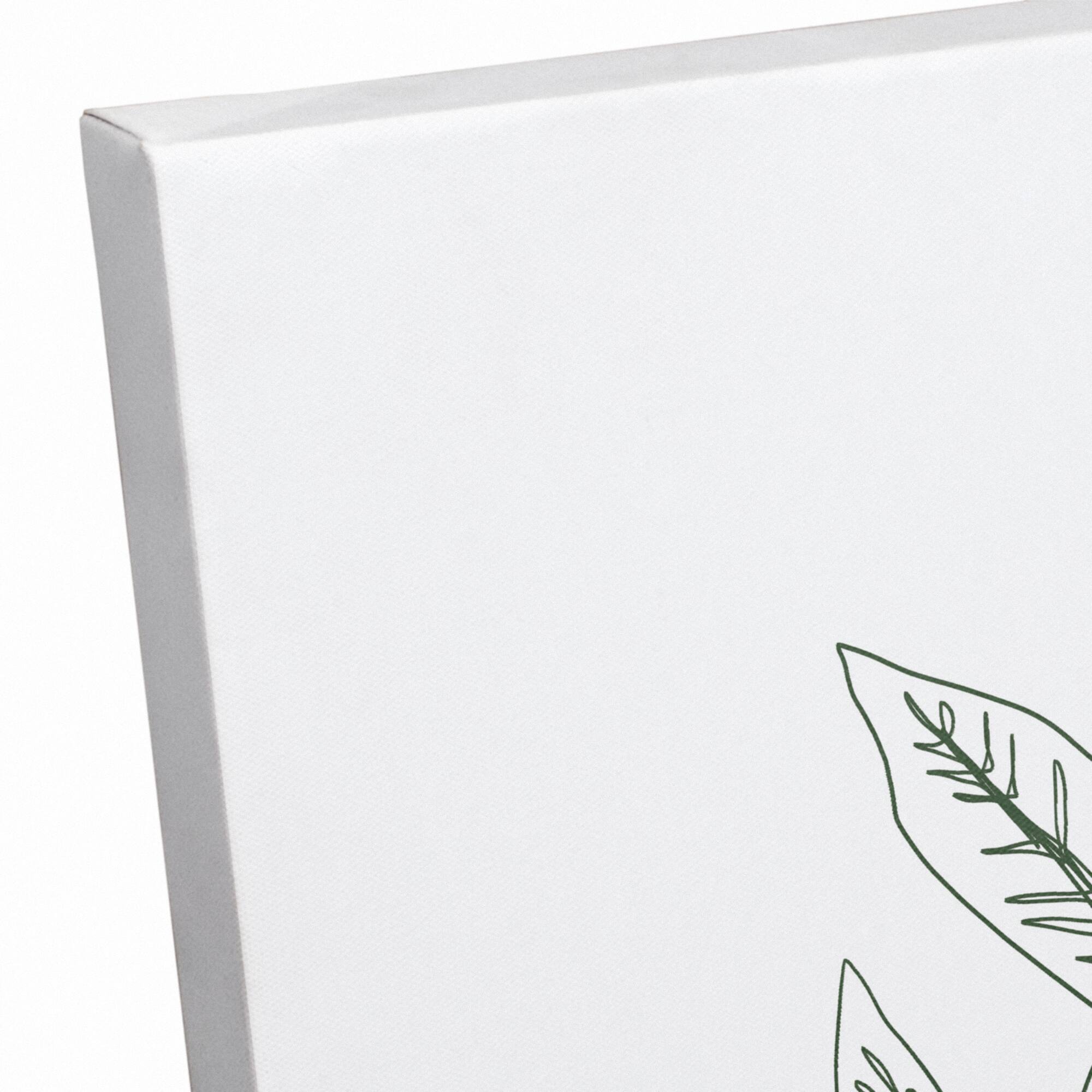 Modern Leaves 11" x 14" Canvas Wall Art